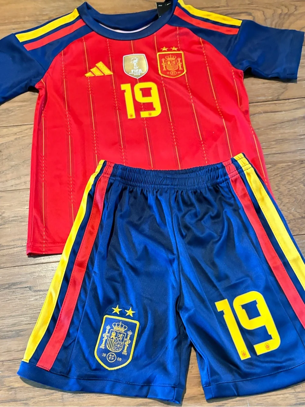 Spain Lamine Yamal ADIDAS Youth Soccer Jersey set - Jersey + Short